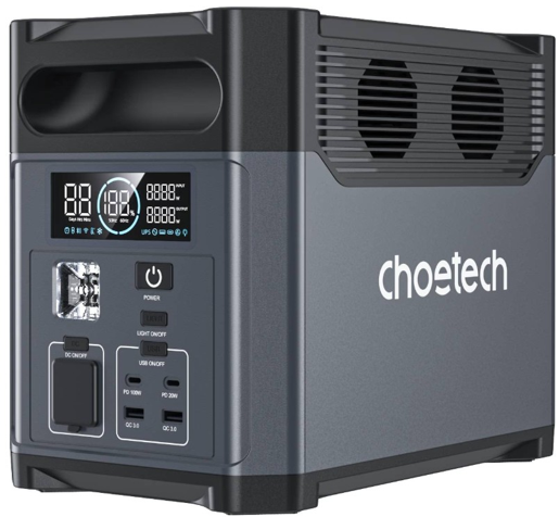 Портативна зарядна станція Choetech BS061 1200Вт / 1024Вт-год, з функцією ДБЖ.